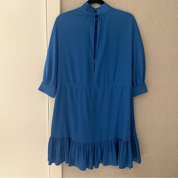 Alexis Blue Satin Cocktail Dress- Size XS; Like New Condition - Picture 2 of 14